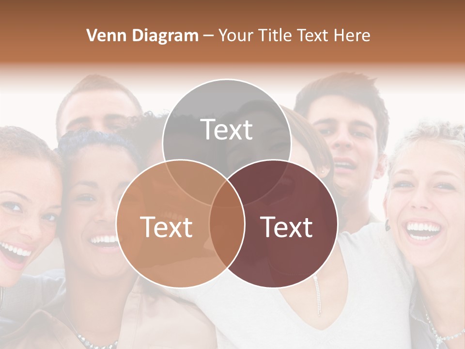 A Group Of People Are Smiling For The Camera PowerPoint Template