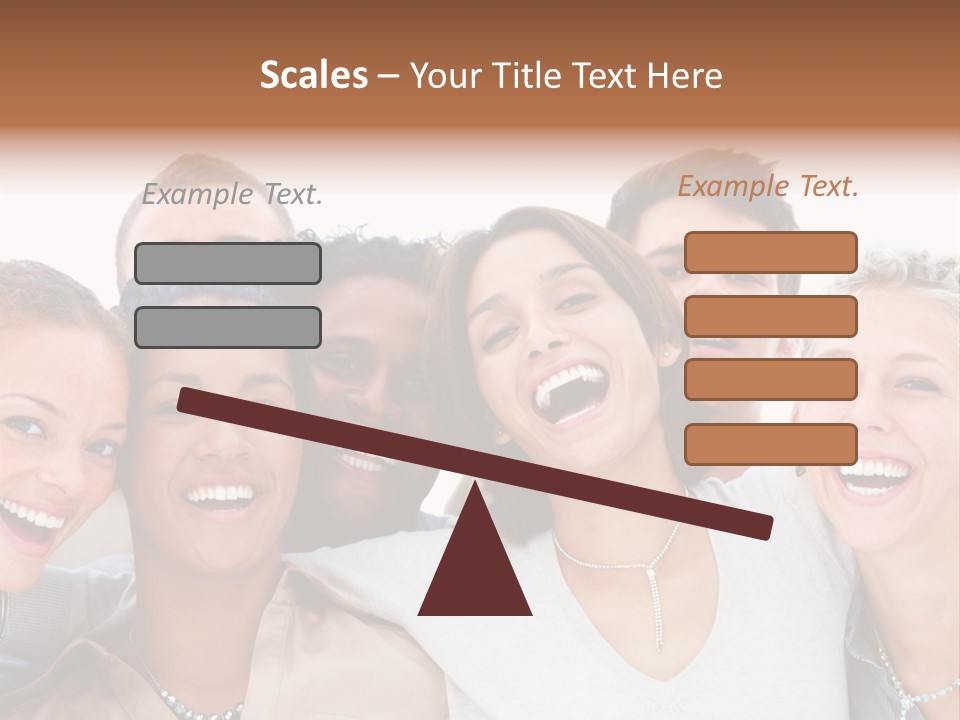 A Group Of People Are Smiling For The Camera PowerPoint Template