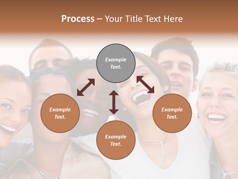 A Group Of People Are Smiling For The Camera PowerPoint Template