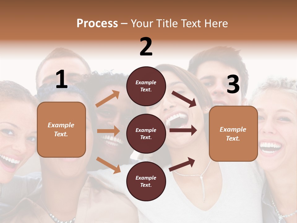 A Group Of People Are Smiling For The Camera PowerPoint Template