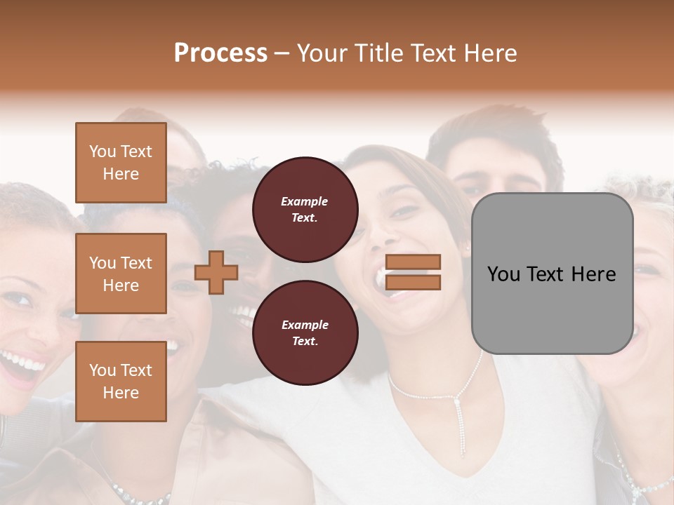 A Group Of People Are Smiling For The Camera PowerPoint Template
