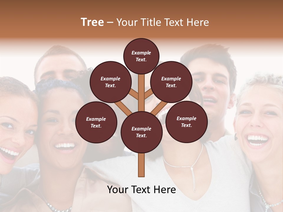 A Group Of People Are Smiling For The Camera PowerPoint Template