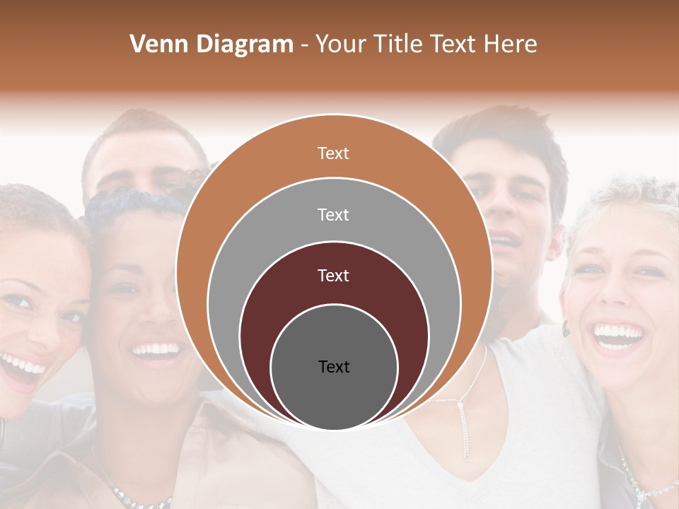 A Group Of People Are Smiling For The Camera PowerPoint Template