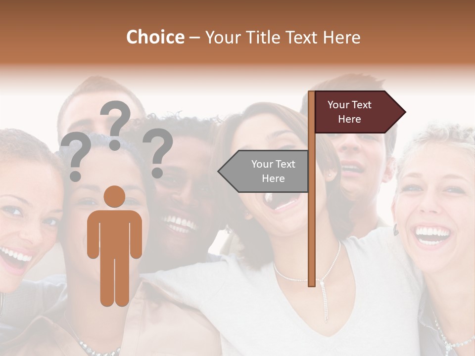 A Group Of People Are Smiling For The Camera PowerPoint Template