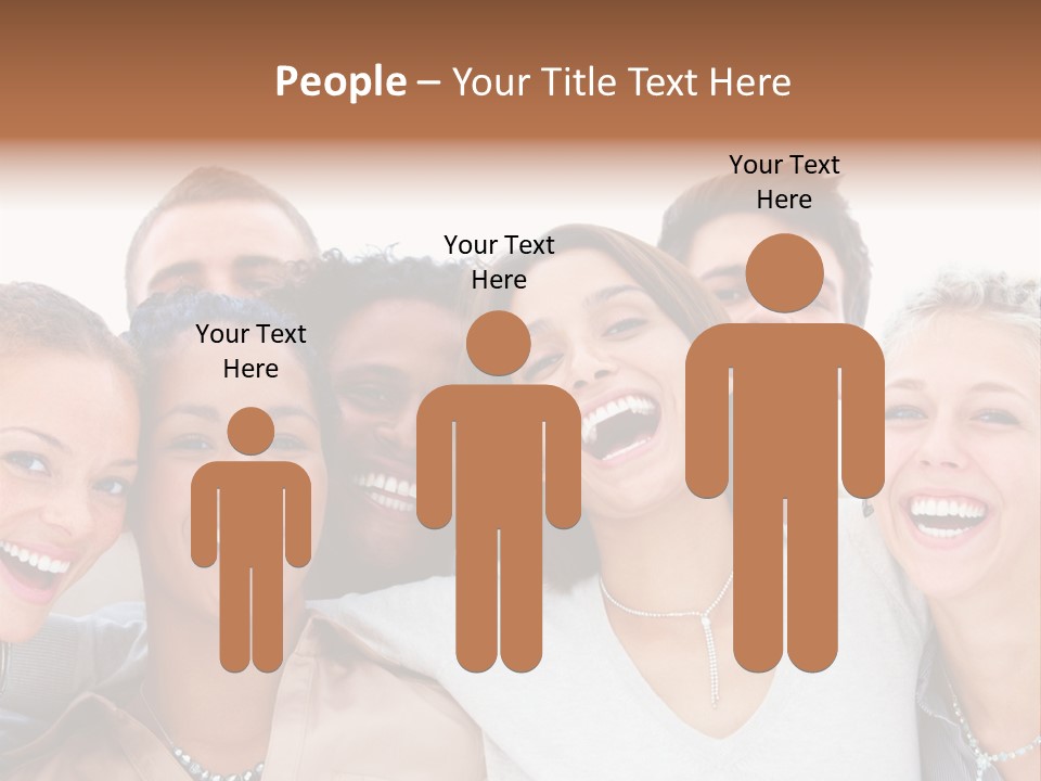 A Group Of People Are Smiling For The Camera PowerPoint Template