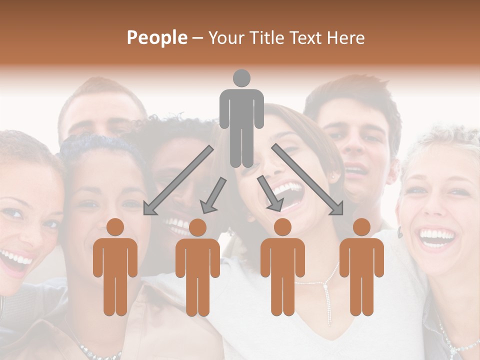 A Group Of People Are Smiling For The Camera PowerPoint Template