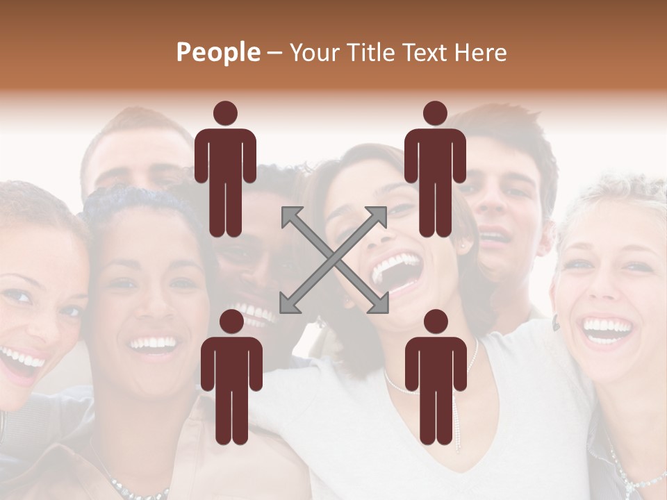 A Group Of People Are Smiling For The Camera PowerPoint Template