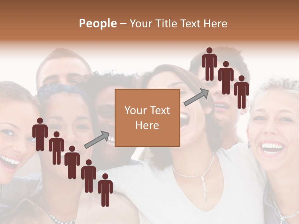 A Group Of People Are Smiling For The Camera PowerPoint Template
