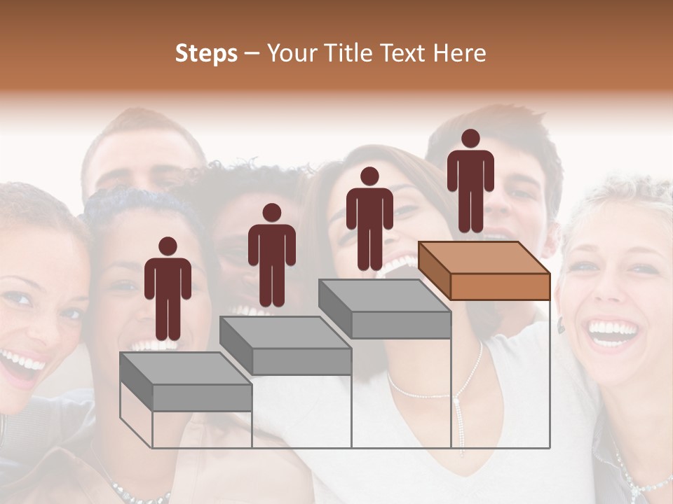 A Group Of People Are Smiling For The Camera PowerPoint Template