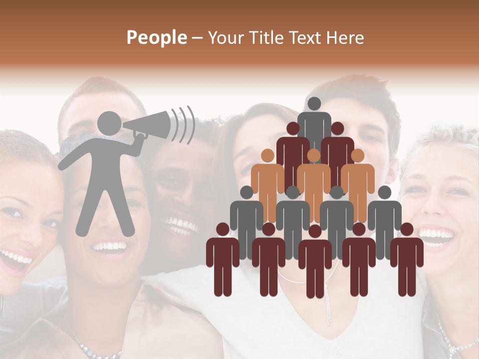 A Group Of People Are Smiling For The Camera PowerPoint Template