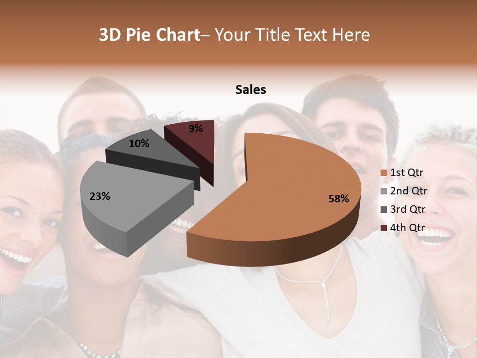 A Group Of People Are Smiling For The Camera PowerPoint Template
