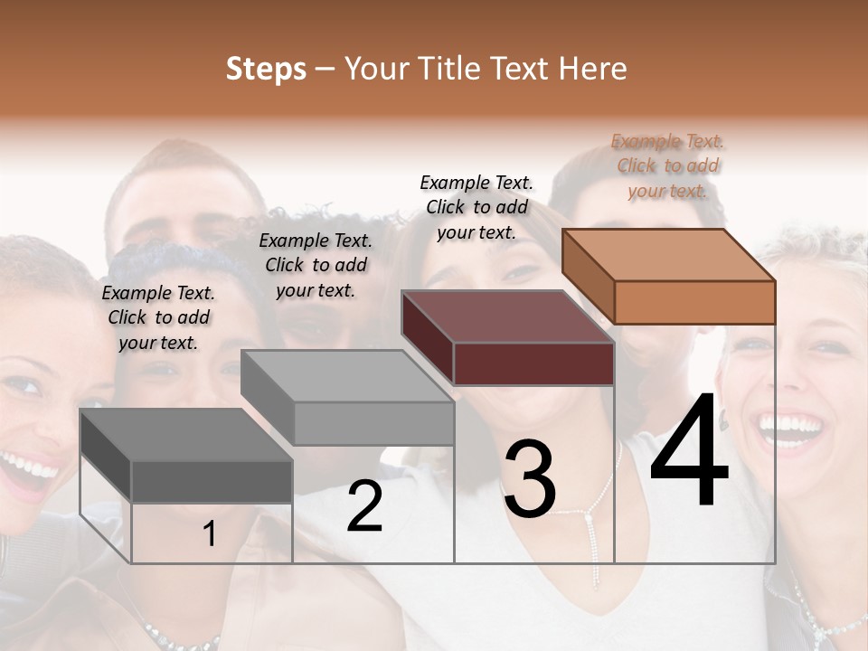 A Group Of People Are Smiling For The Camera PowerPoint Template
