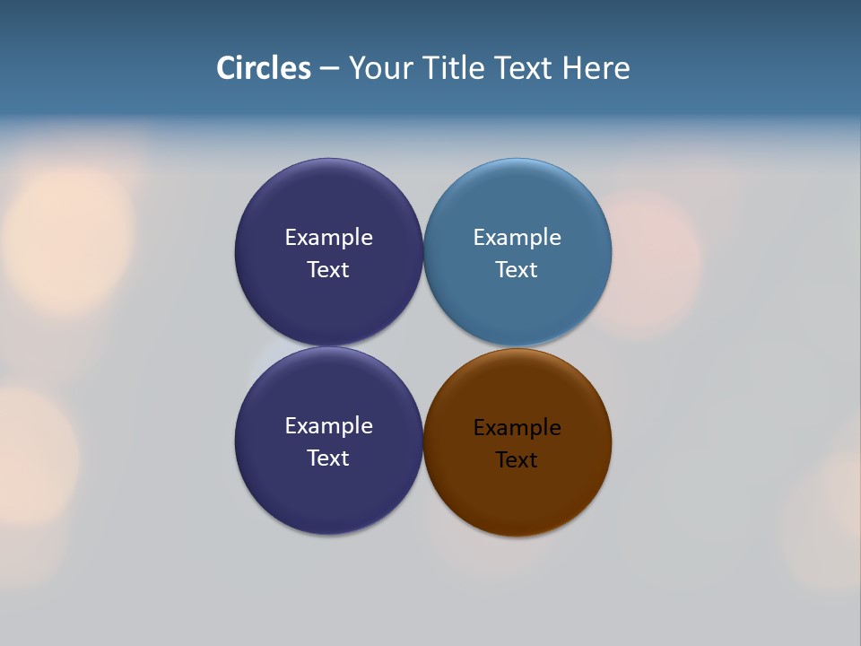 A Blurry Image Of Lights On A Dark Background PowerPoint Template