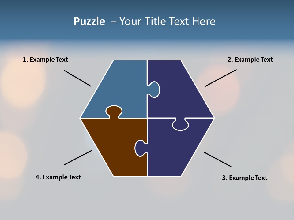 A Blurry Image Of Lights On A Dark Background PowerPoint Template