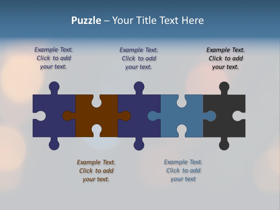 A Blurry Image Of Lights On A Dark Background PowerPoint Template
