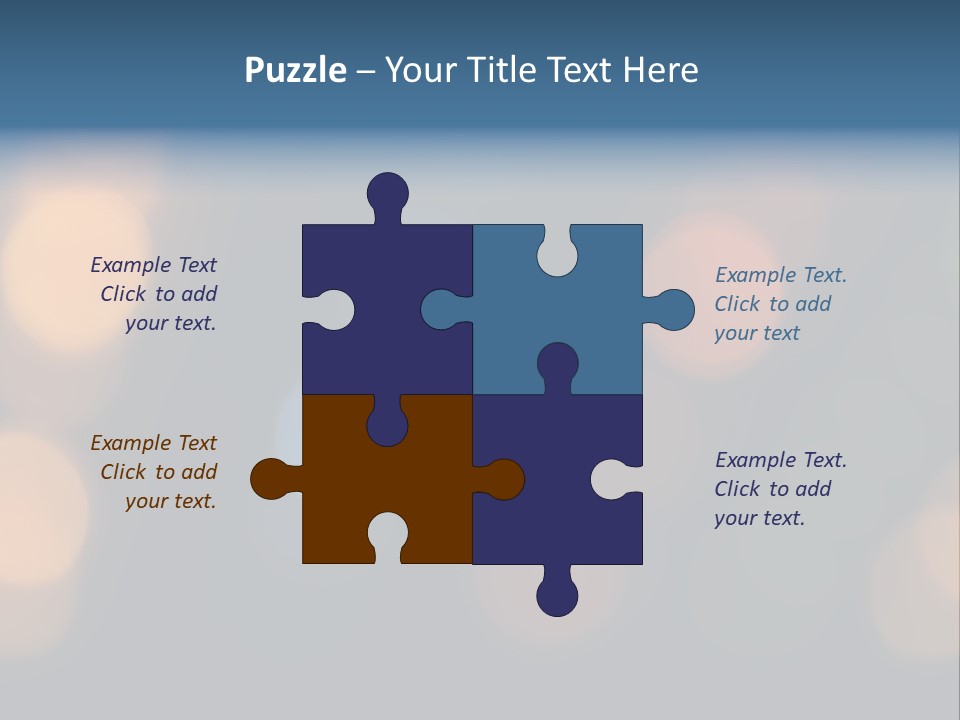 A Blurry Image Of Lights On A Dark Background PowerPoint Template