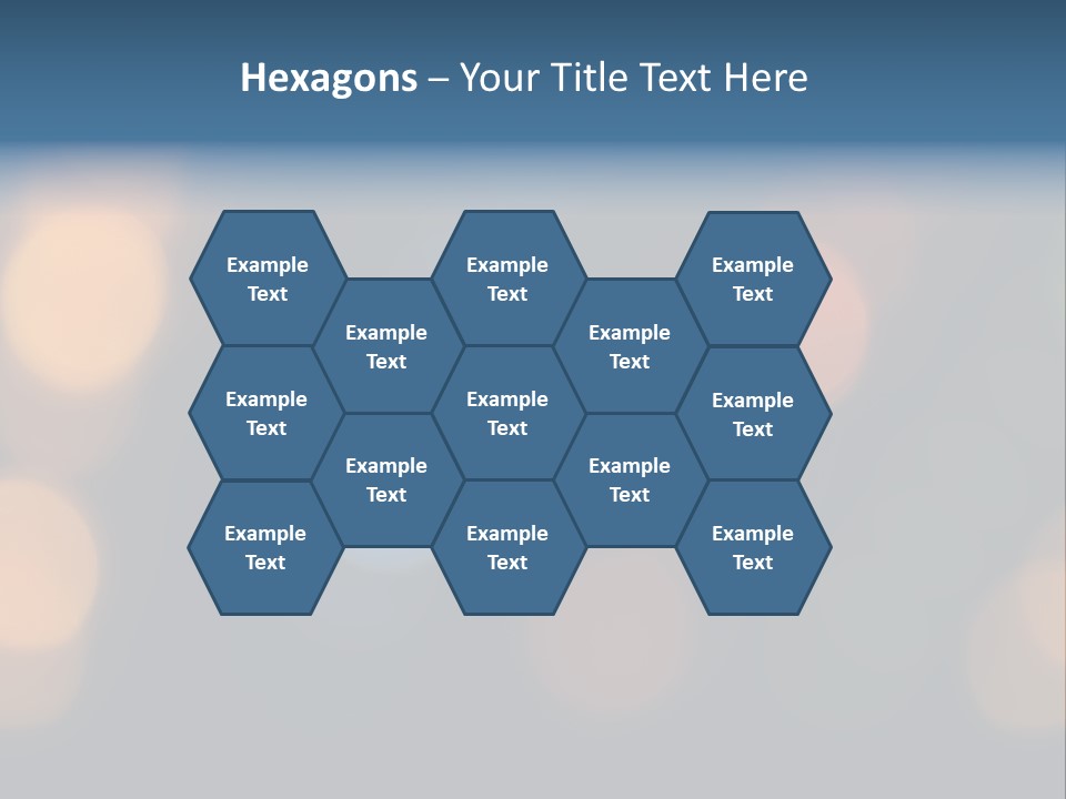 A Blurry Image Of Lights On A Dark Background PowerPoint Template