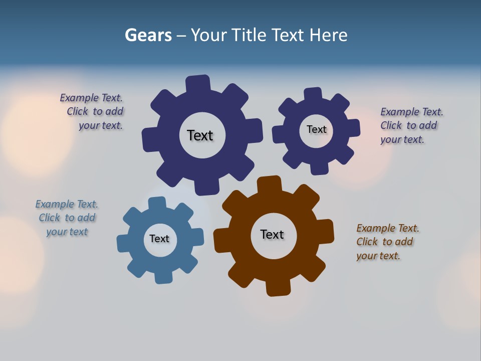 A Blurry Image Of Lights On A Dark Background PowerPoint Template