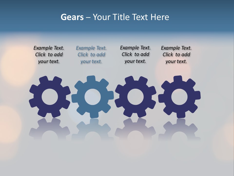 A Blurry Image Of Lights On A Dark Background PowerPoint Template