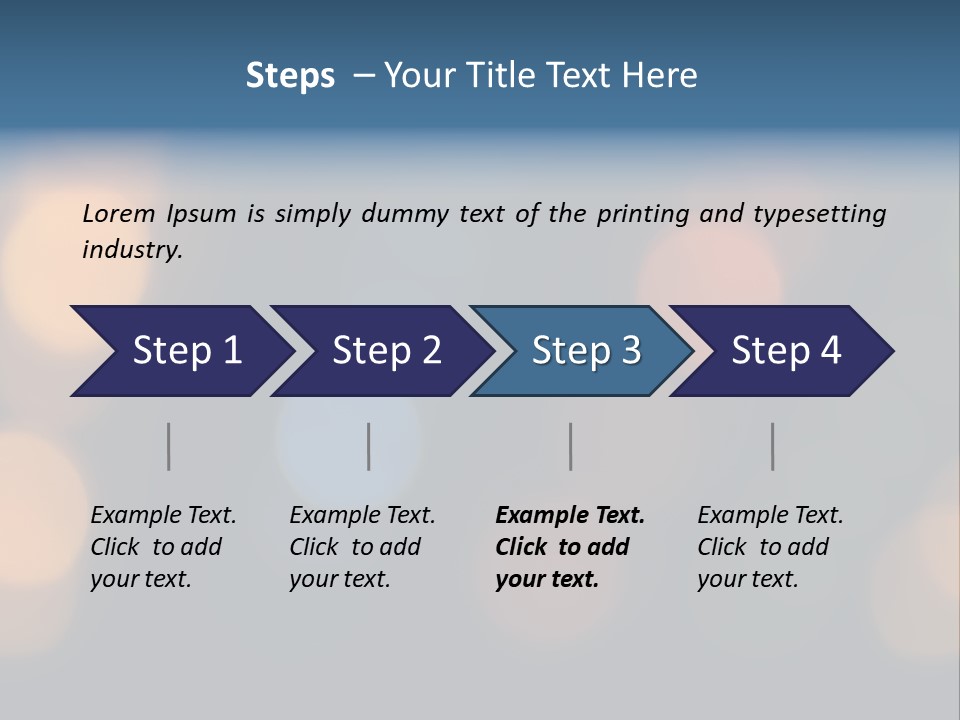 A Blurry Image Of Lights On A Dark Background PowerPoint Template