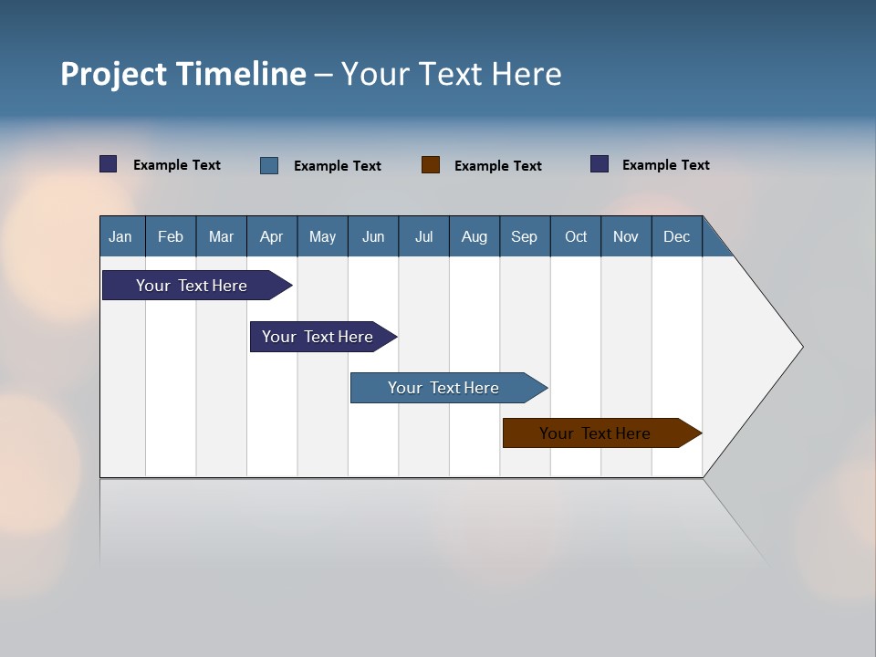 A Blurry Image Of Lights On A Dark Background PowerPoint Template