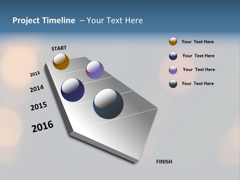 A Blurry Image Of Lights On A Dark Background PowerPoint Template