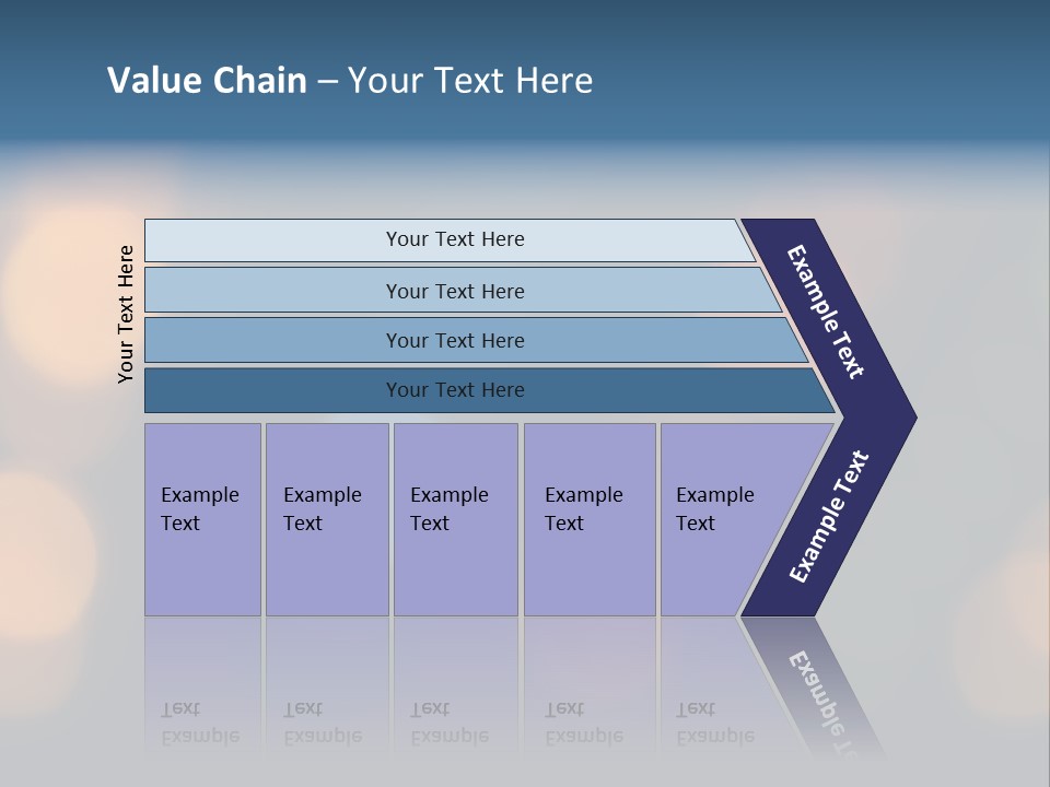 A Blurry Image Of Lights On A Dark Background PowerPoint Template
