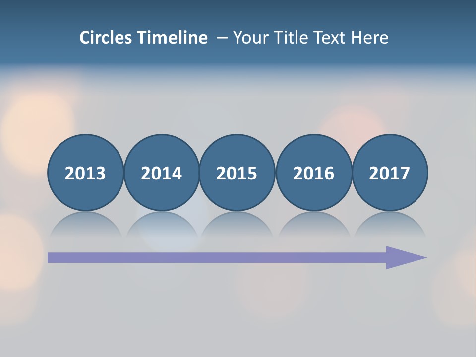 A Blurry Image Of Lights On A Dark Background PowerPoint Template