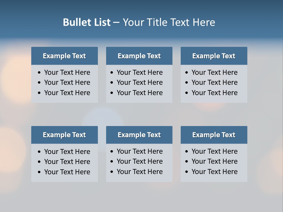 A Blurry Image Of Lights On A Dark Background PowerPoint Template