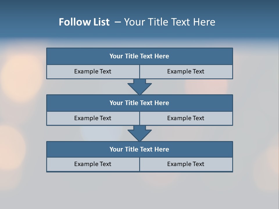 A Blurry Image Of Lights On A Dark Background PowerPoint Template