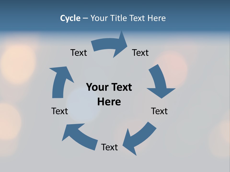 A Blurry Image Of Lights On A Dark Background PowerPoint Template