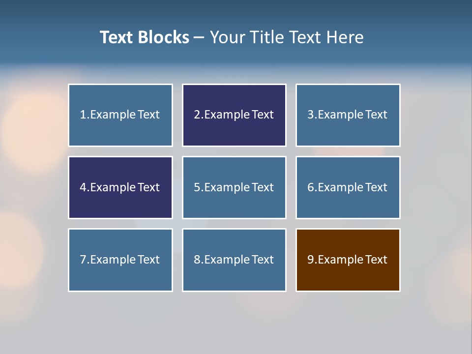 A Blurry Image Of Lights On A Dark Background PowerPoint Template