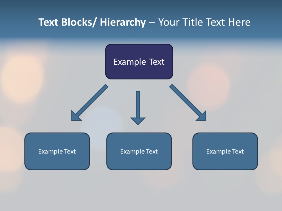 A Blurry Image Of Lights On A Dark Background PowerPoint Template