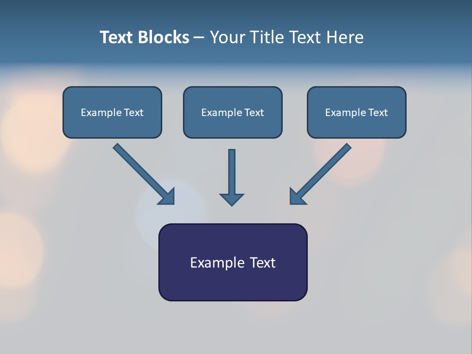 A Blurry Image Of Lights On A Dark Background PowerPoint Template