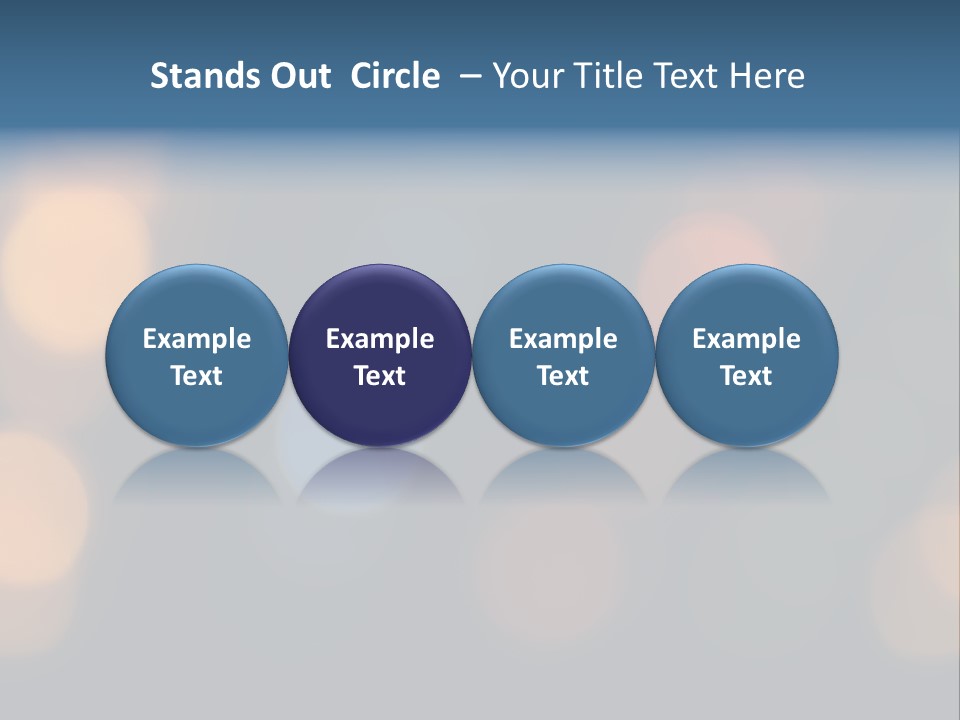 A Blurry Image Of Lights On A Dark Background PowerPoint Template