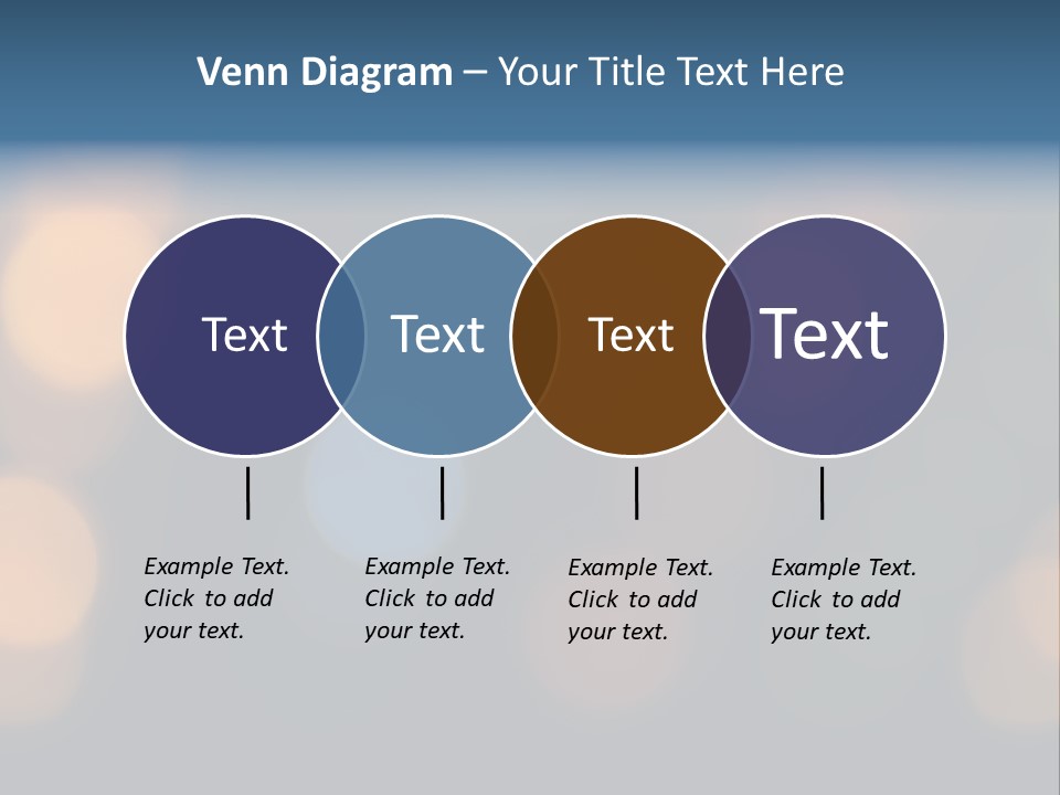 A Blurry Image Of Lights On A Dark Background PowerPoint Template