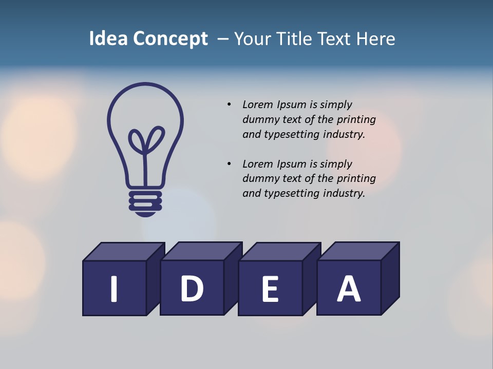 A Blurry Image Of Lights On A Dark Background PowerPoint Template