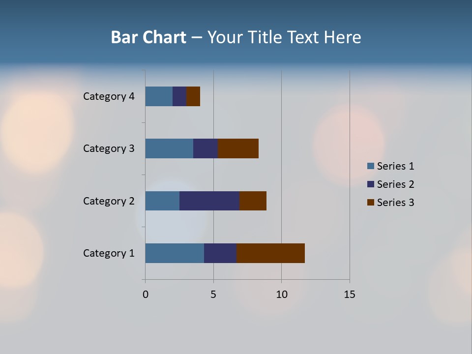 A Blurry Image Of Lights On A Dark Background PowerPoint Template