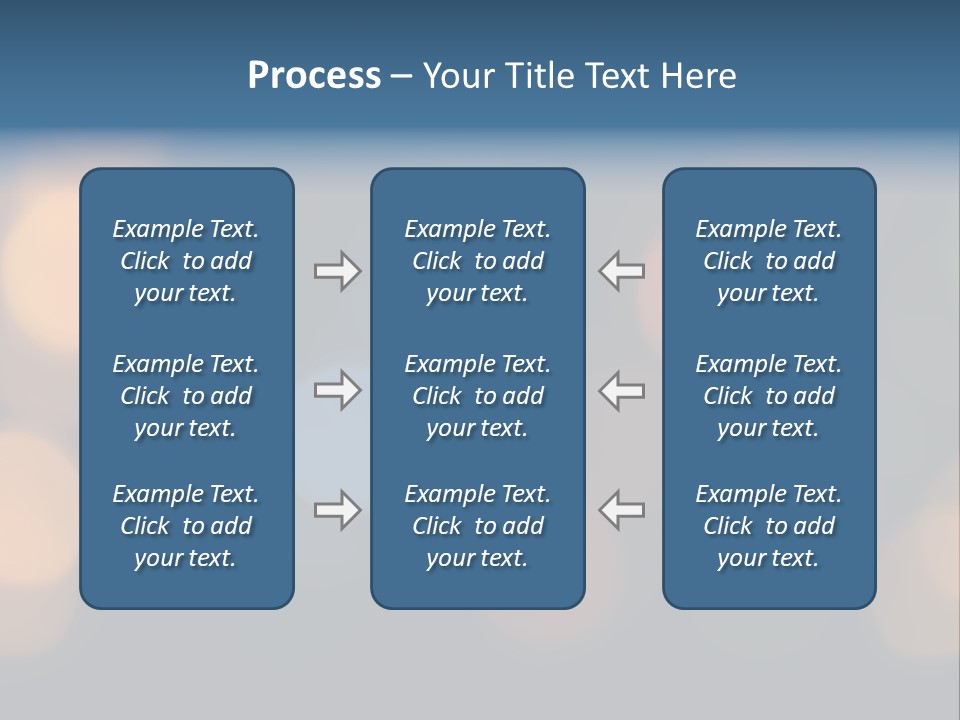 A Blurry Image Of Lights On A Dark Background PowerPoint Template