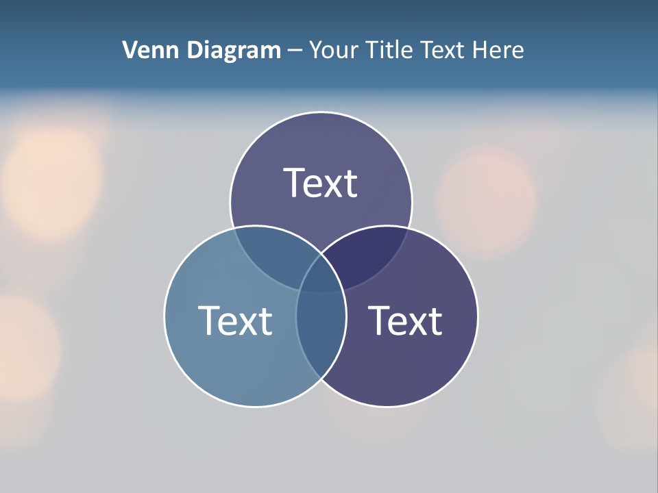 A Blurry Image Of Lights On A Dark Background PowerPoint Template