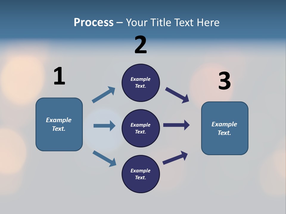 A Blurry Image Of Lights On A Dark Background PowerPoint Template