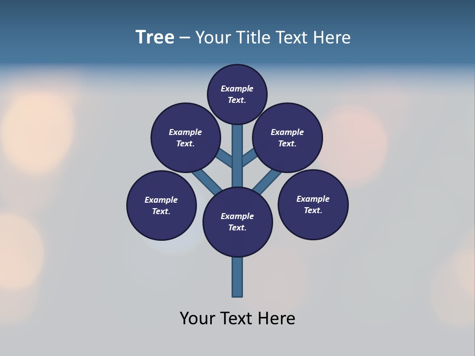 A Blurry Image Of Lights On A Dark Background PowerPoint Template