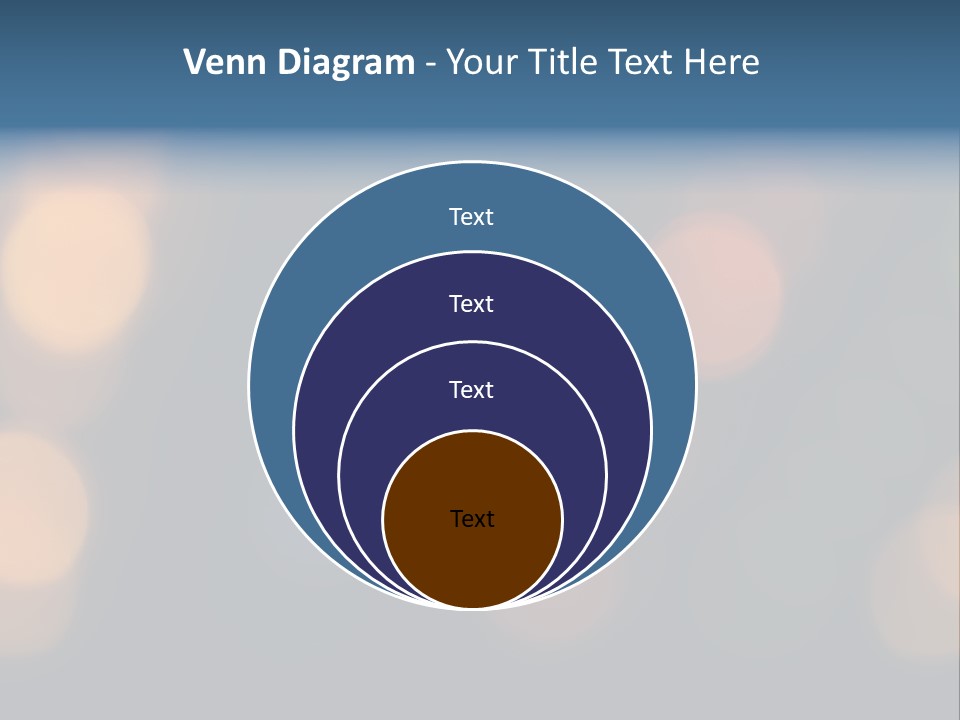 A Blurry Image Of Lights On A Dark Background PowerPoint Template