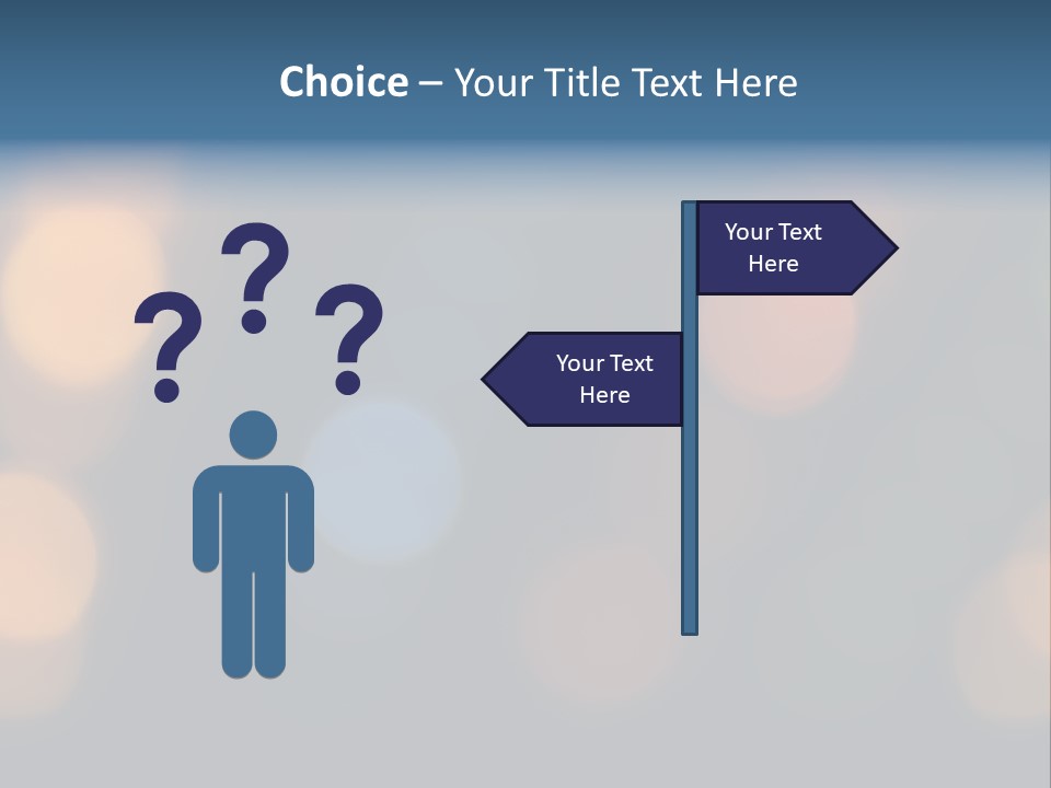 A Blurry Image Of Lights On A Dark Background PowerPoint Template
