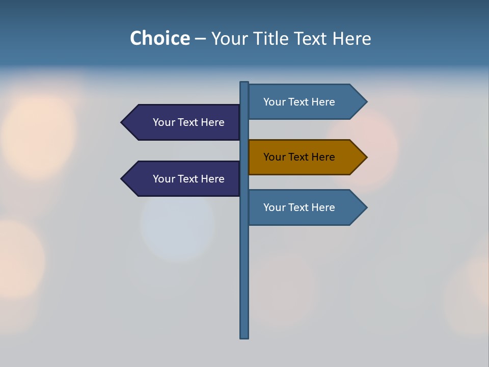 A Blurry Image Of Lights On A Dark Background PowerPoint Template