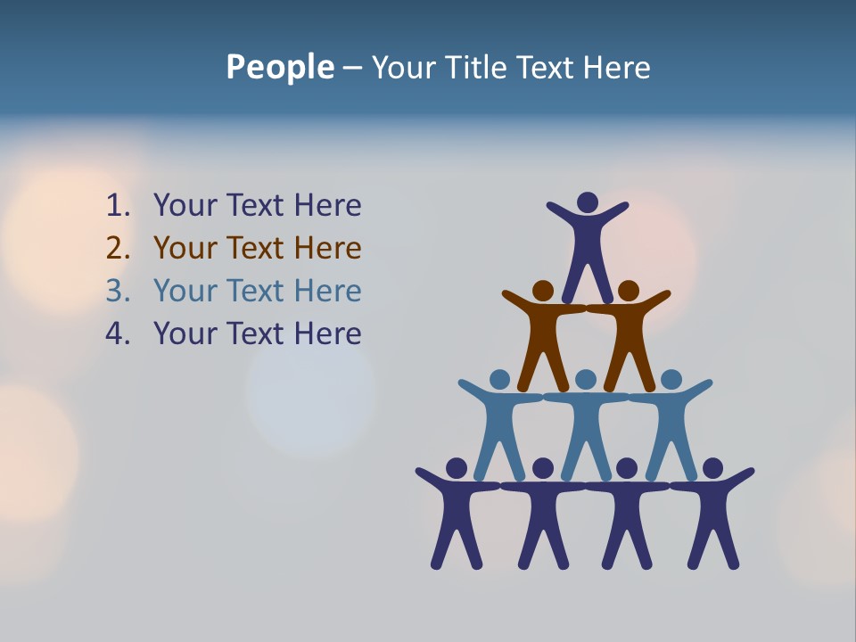 A Blurry Image Of Lights On A Dark Background PowerPoint Template