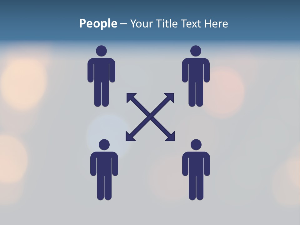 A Blurry Image Of Lights On A Dark Background PowerPoint Template