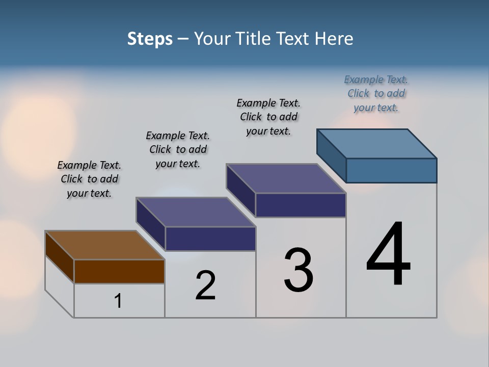 A Blurry Image Of Lights On A Dark Background PowerPoint Template