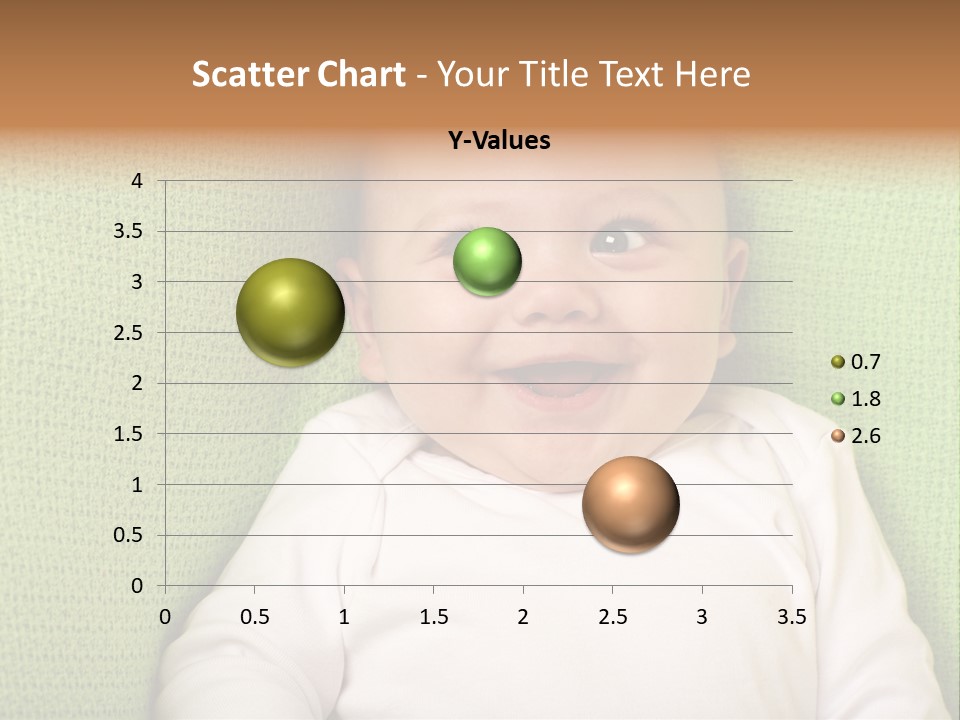 A Smiling Baby Laying On A Green Blanket PowerPoint Template