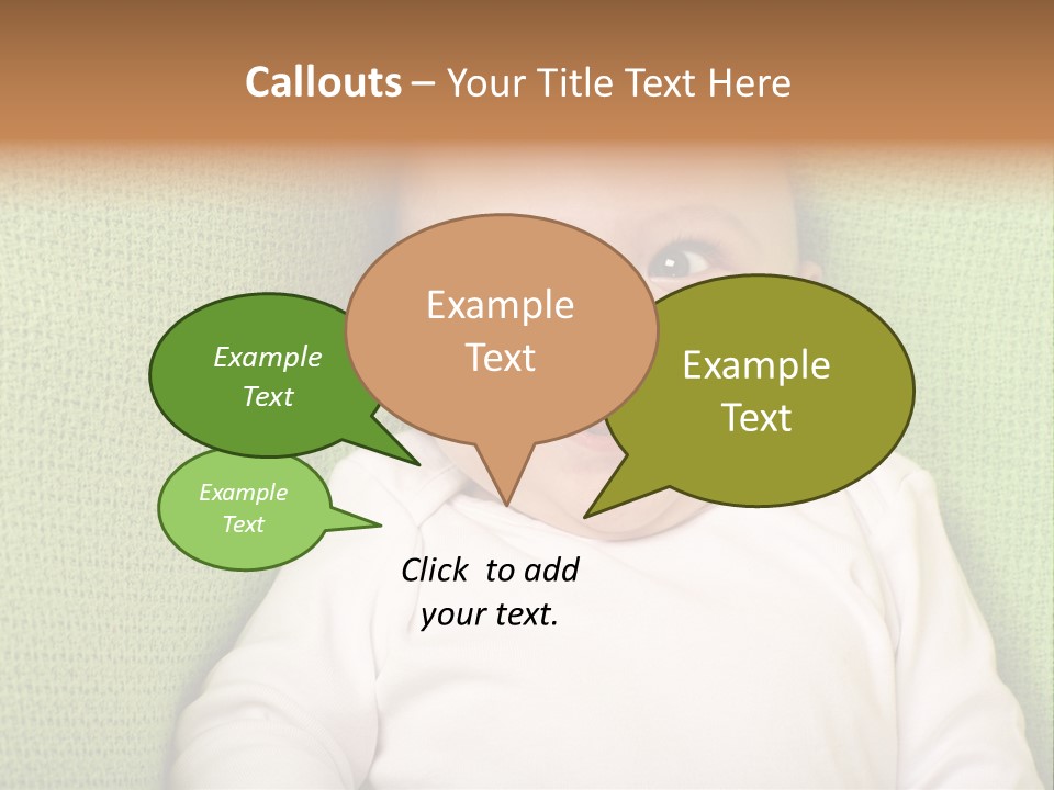 A Smiling Baby Laying On A Green Blanket PowerPoint Template
